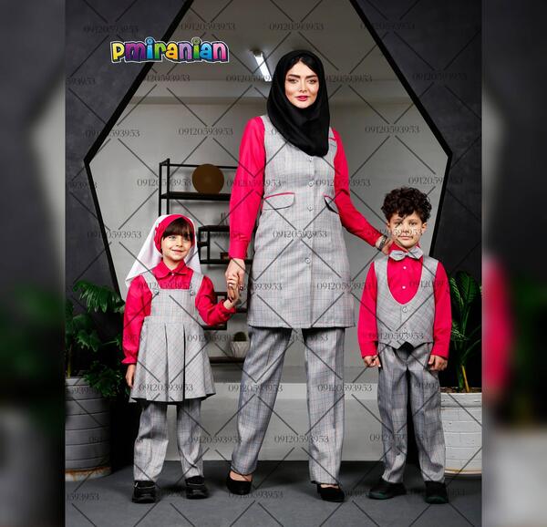 عکس مانتو شلوار مدرسه طوسی