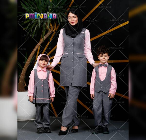 عکس مانتو شلوار مدرسه طوسی