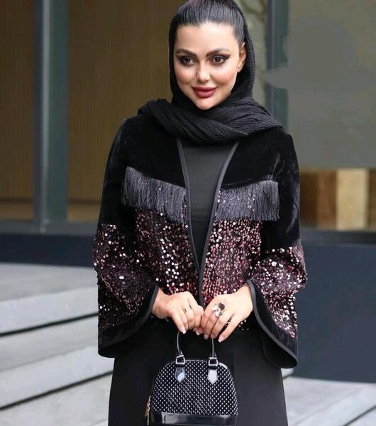 عکس مانتو مجلسی پولکی