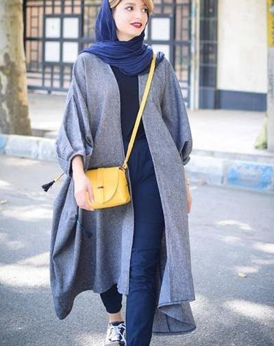 عکس مانتو آبی آسمانی