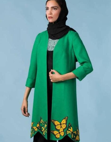 عکس مانتو سبز آبی