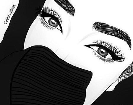 عکس فانتزی دخترانه سیاه سفید