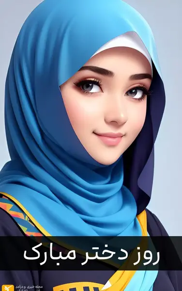 عکس دختر محجبه با روسری فانتزی