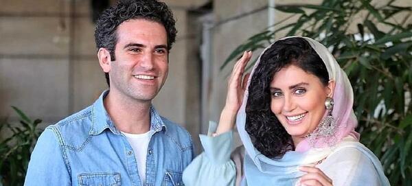 عکس هوتن شکیبا با همسرش