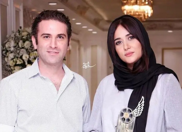 عکس هوتن شکیبا با همسرش