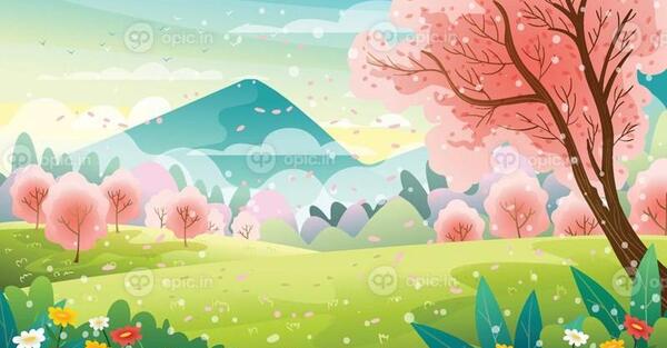 عکس شکوفه بهاری کارتونی
