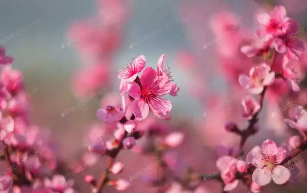 عکس شکوفه درخت شلیل