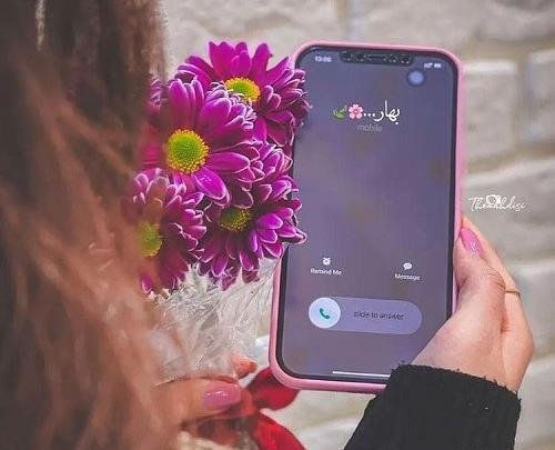 عکس پروفایل دختر با شکوفه های بهاری