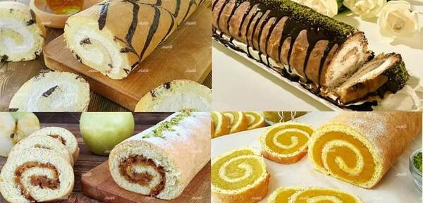 عکس شیرینی خامه ای رولتی