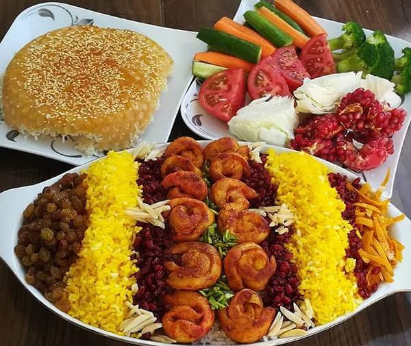 عکس شیرین پلو با مرغ