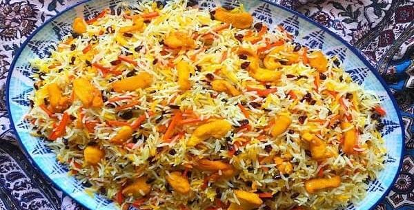 عکس شیرین پلو با مرغ
