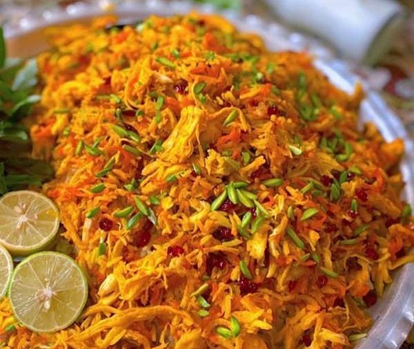 عکس شیرین پلو با مرغ