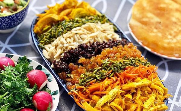 عکس شیرین پلو با مرغ