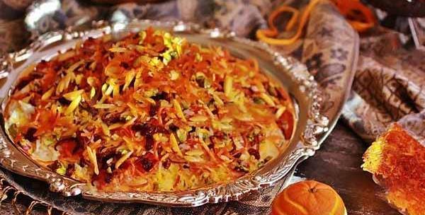 عکس شیرین پلو با مرغ