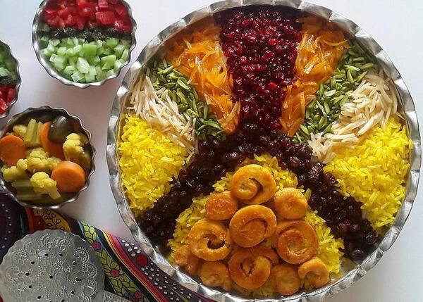 عکس شیرین پلو با مرغ