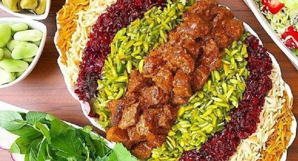 عکس شیرین پلو با مرغ