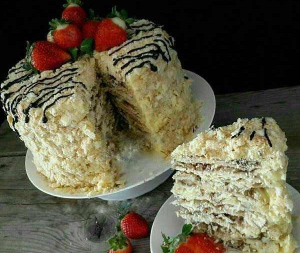 عکس شیرینی ناپلئونی شکلاتی
