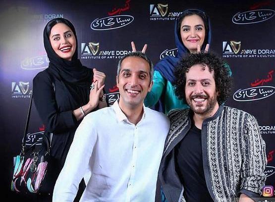 عکس سینا حجازی و همسرش