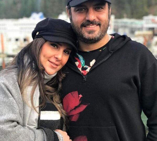 عکس سام درخشانی و همسر و فرزندش