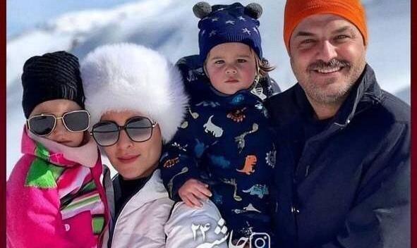 عکس سام درخشانی و همسر و فرزندش
