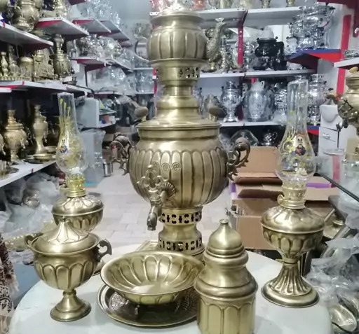 عکس سماور ذغالی برنجی