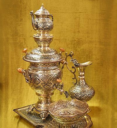 عکس سماور ذغالی برنجی