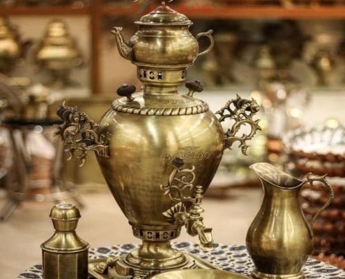 عکس سماور ذغالی برنجی