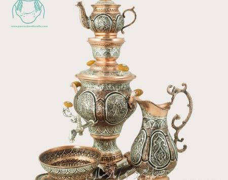 عکس سماور مشکی طلایی