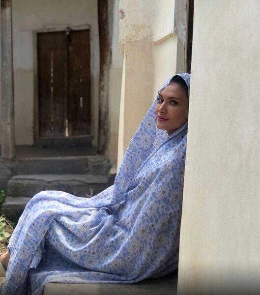 عکس ساناز سعیدی و همسرش و فرزندش