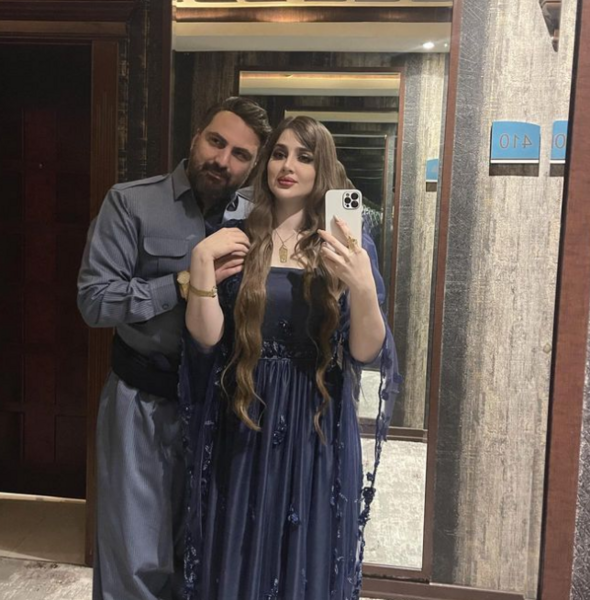 عکس سمیرا کارزان با شوهرش
