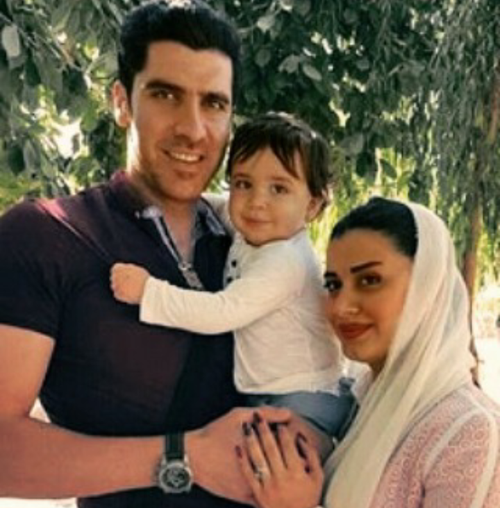 عکس سوگند و شوهرش و بچه اش