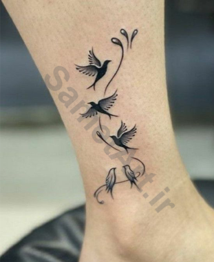 عکس تاتو روی پای سوگند