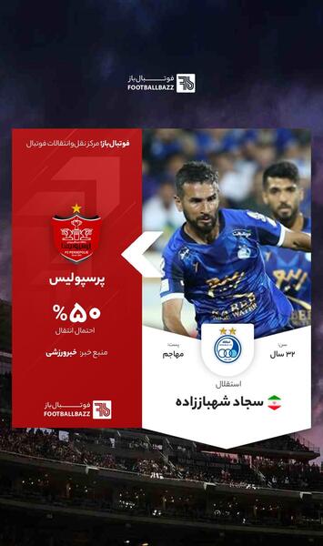 عکس سجاد شهباززاده در پرسپولیس