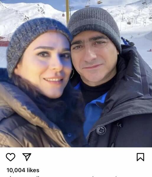 عکس های سحر دولتشاهی با همسرش