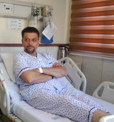 عکس سعید کریمی در بیمارستان
