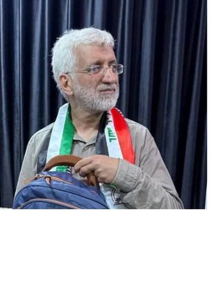 عکس سعید جلیلی با پرچم عراق