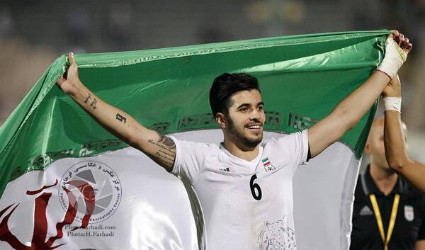 عکس سعید عزت اللهی با لباس تیم ملی