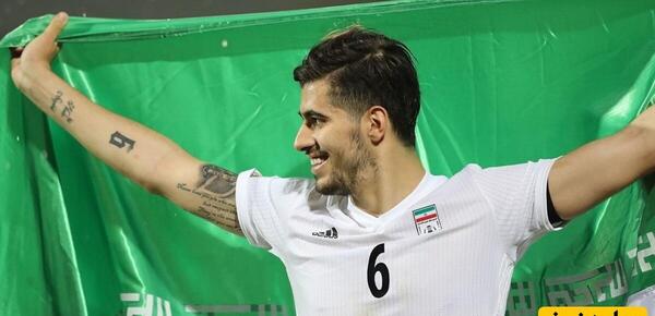 عکس سعید عزت اللهی با لباس تیم ملی