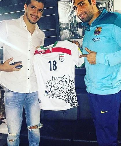 عکس سعید عزت اللهی با لباس تیم ملی