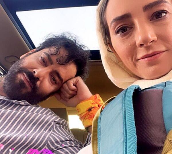 عکس بازیگر سحر ولدبیگی و همسرش