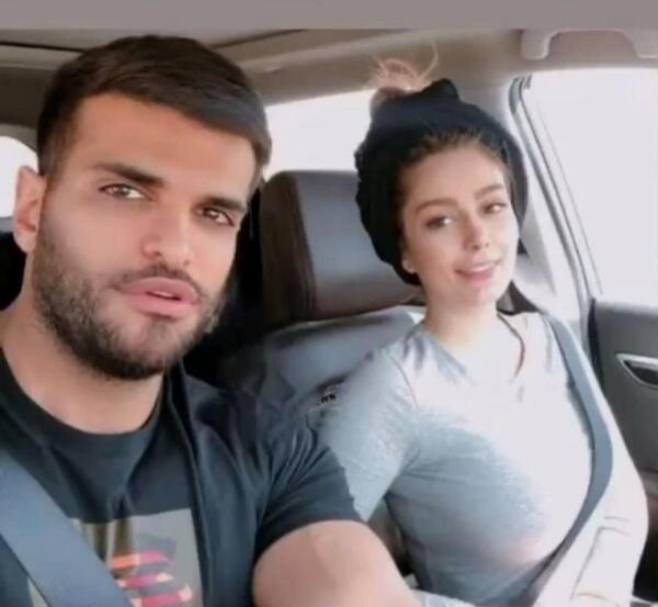 عکس سحر مقدس و همسرش