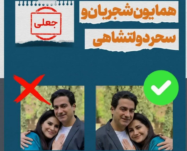 عکس عاشقانه سحر دولتشاهی و همایون شجریان