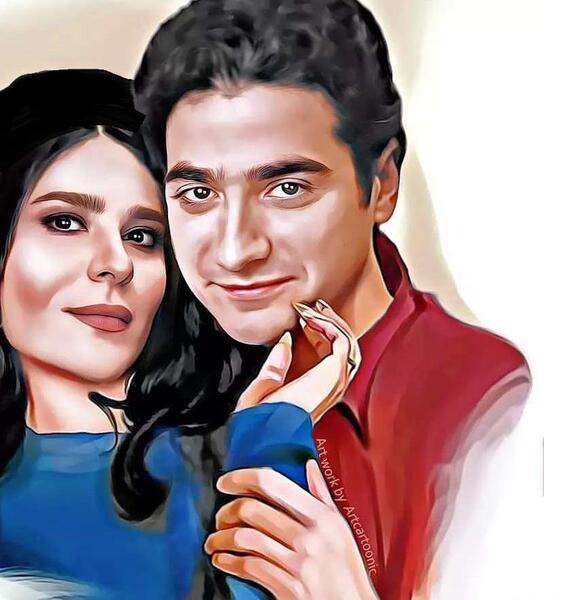 عکس از سحر دولتشاهی و همسرش