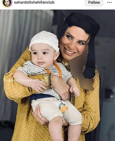 عکس از سحر دولتشاهی و همسرش