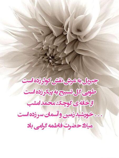 ولادت حضرت زهرا عکس نوشته