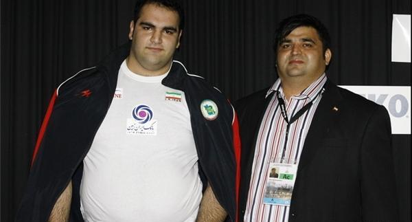 عکس رضازاده در وزنه برداری