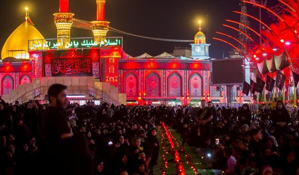 عکس سفره حضرت رقیه در بین الحرمین