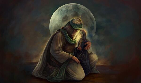 عکس رقیه و امام حسین