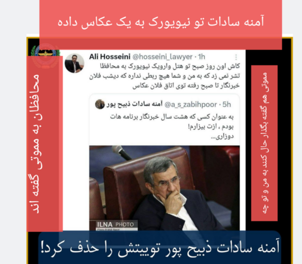 عکسهای امنه سادات ذبیح پور در نیویورک