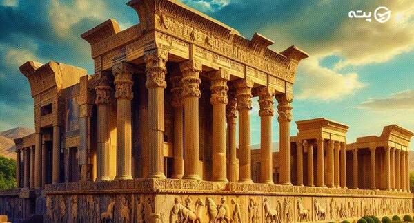 عکس نقش برجسته داریوش در تخت جمشید